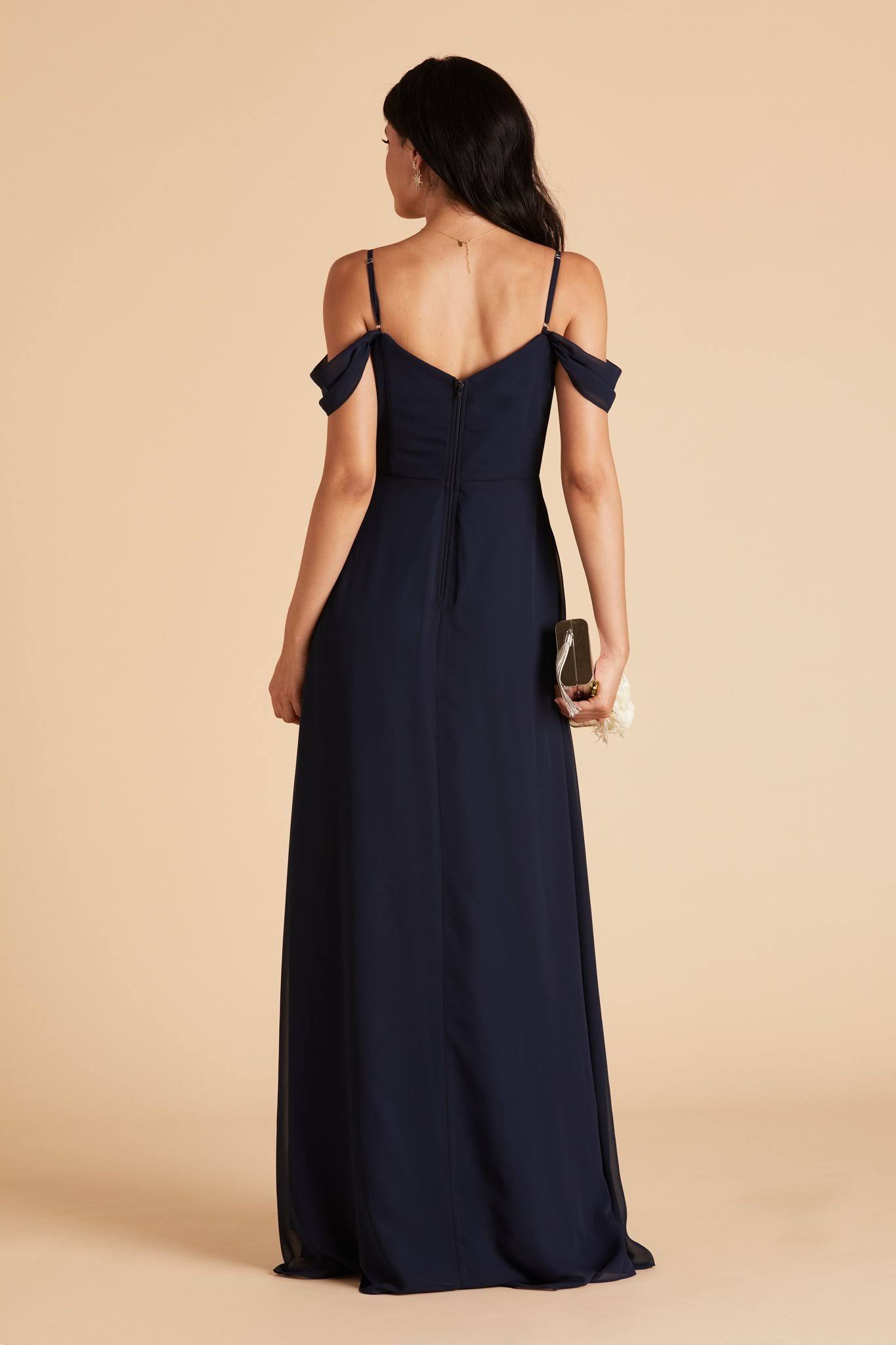 Birdy Grey Spence Convertible Chiffon Bridesmaid Dress in Navy XXL / Navy