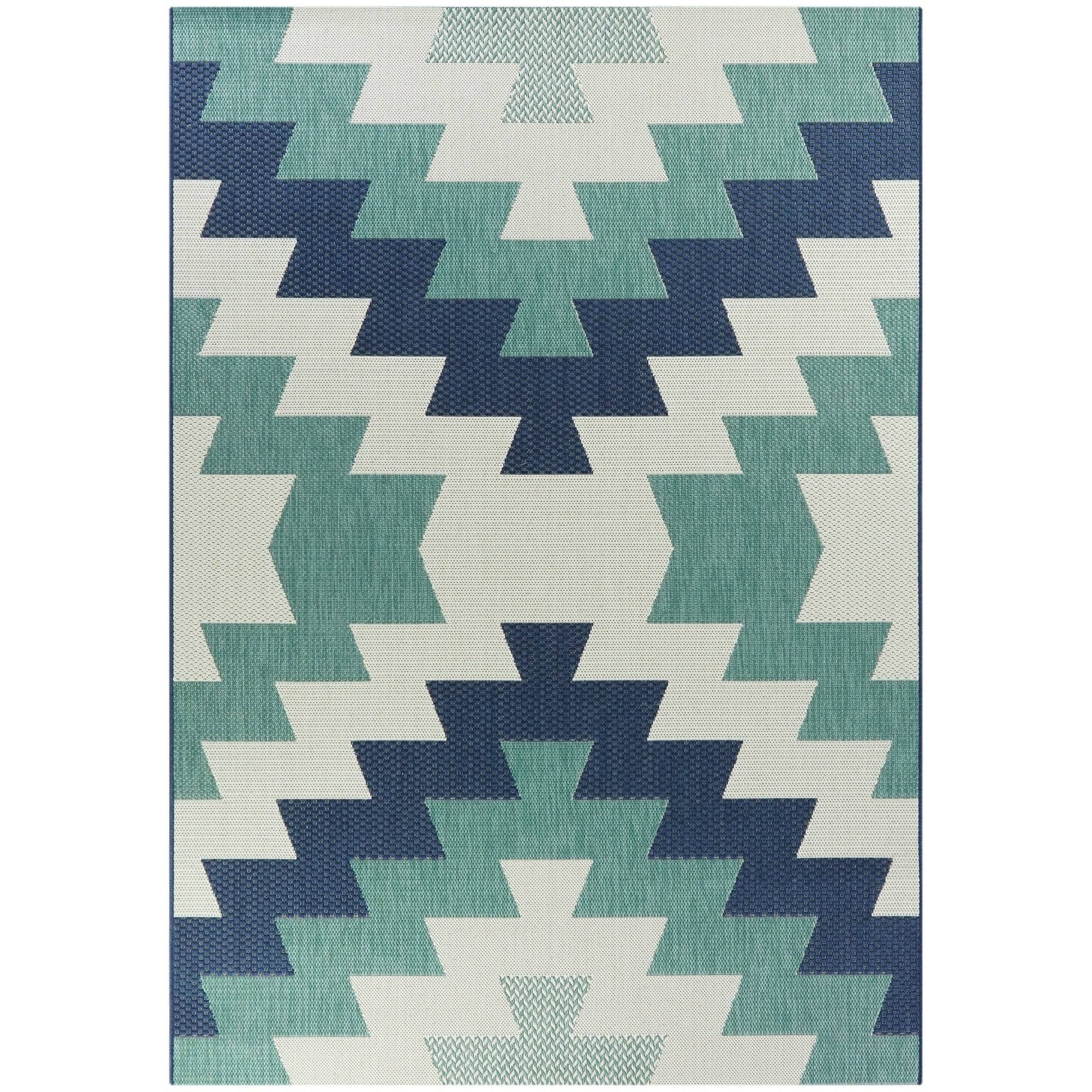 BALTA Levete Dark Brown 5 ft. x 7 ft. Southwestern Indoor/Outdoor Area Rug