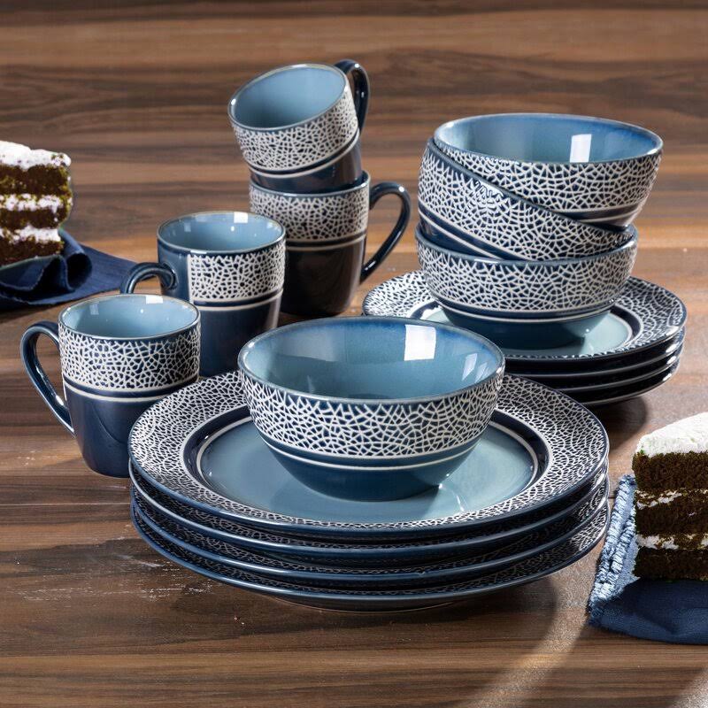 Winston Porter Restormel Mosaic 16 Piece Stoneware Dinnerware Set
