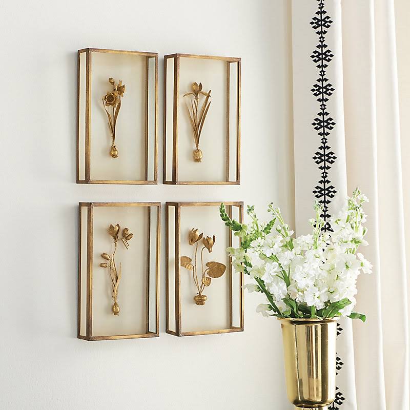 Fleur De Tole Gold Wall Decor - Ballard Designs