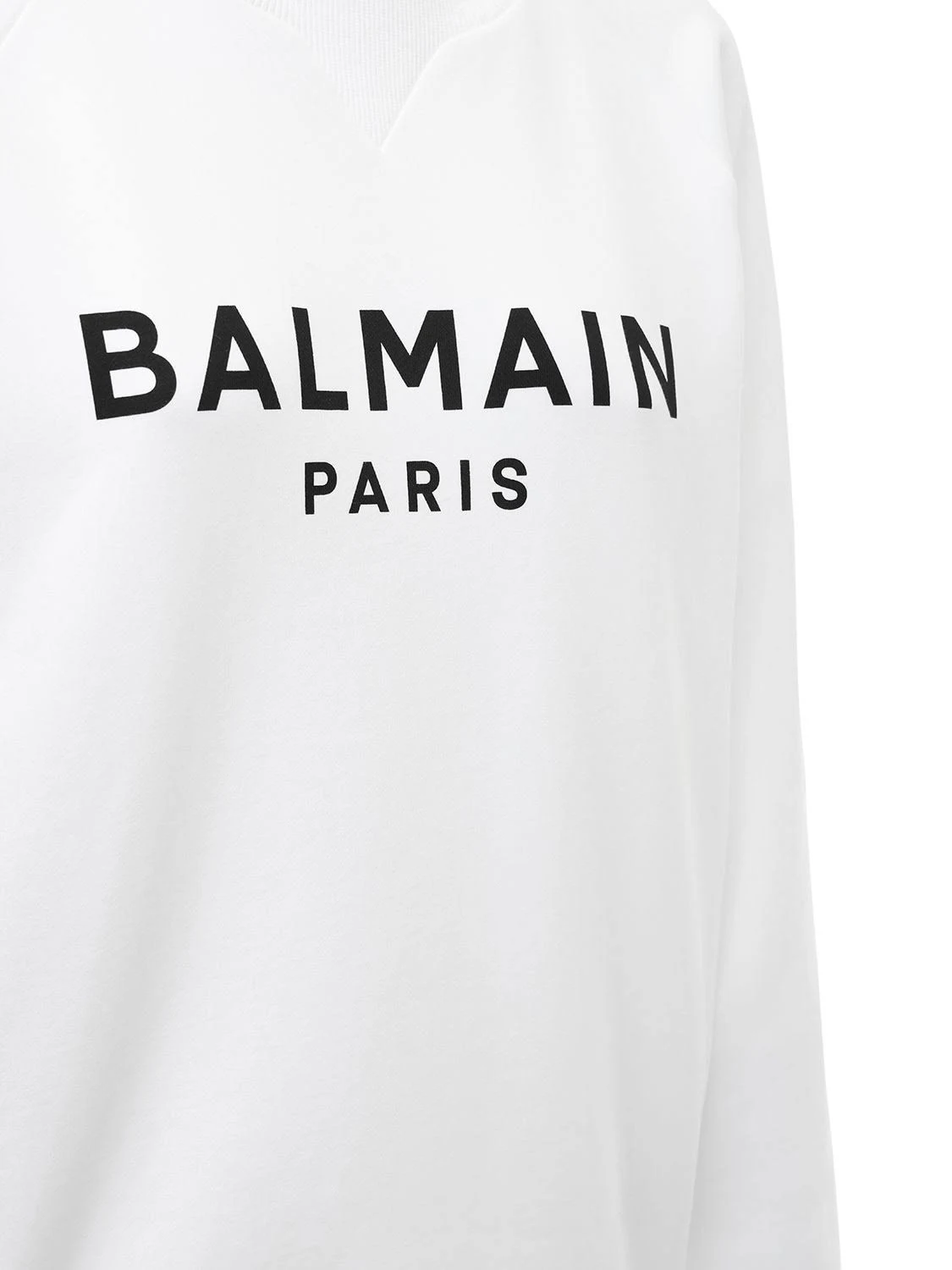 Balmain Sweatshirt with Logo Print M White,Black Cotton