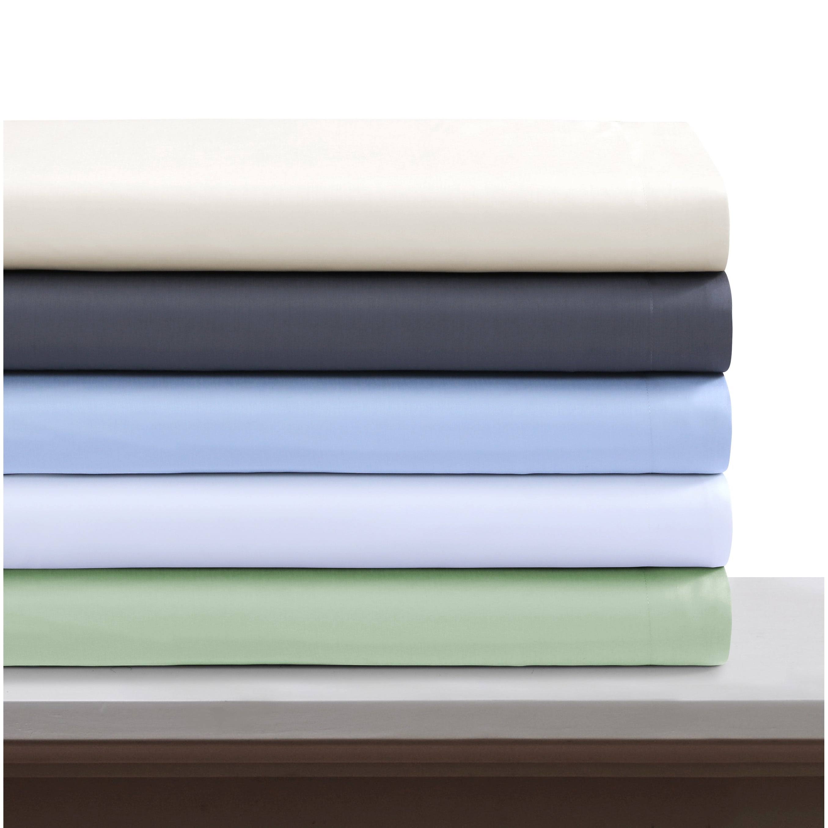 Tribeca Living 300 Thread Count Rayon from Bamboo Oversized Duvet Cover Set, Blue, Queen Set