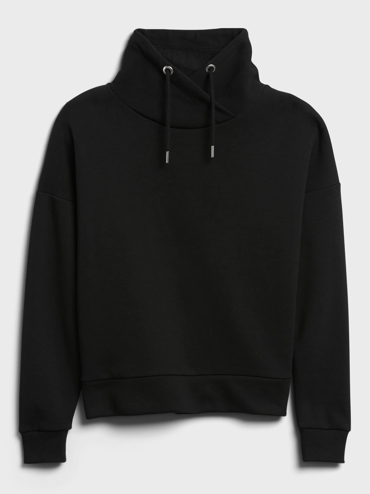 Banana Republic Women's Funnel-Neck Sweatshirt Black Size XL