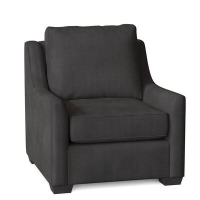 Birch Lane Godwin 33x22 Wide Armchair Body Fabric: Microsuede Charcoal