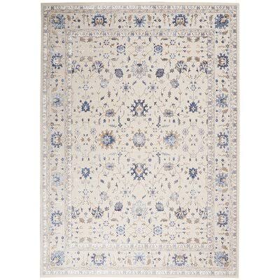Matherne Oriental Blue/Beige/Gray Area Rug Birch Lane Rug Size: Rectangle 7&10x22 x 10&6x22