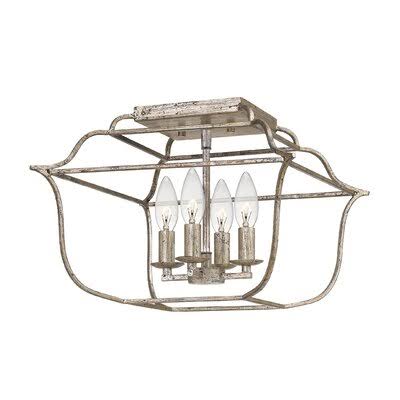 Caulksville 4-Light Flush Mount Finish: Century Silver Leaf