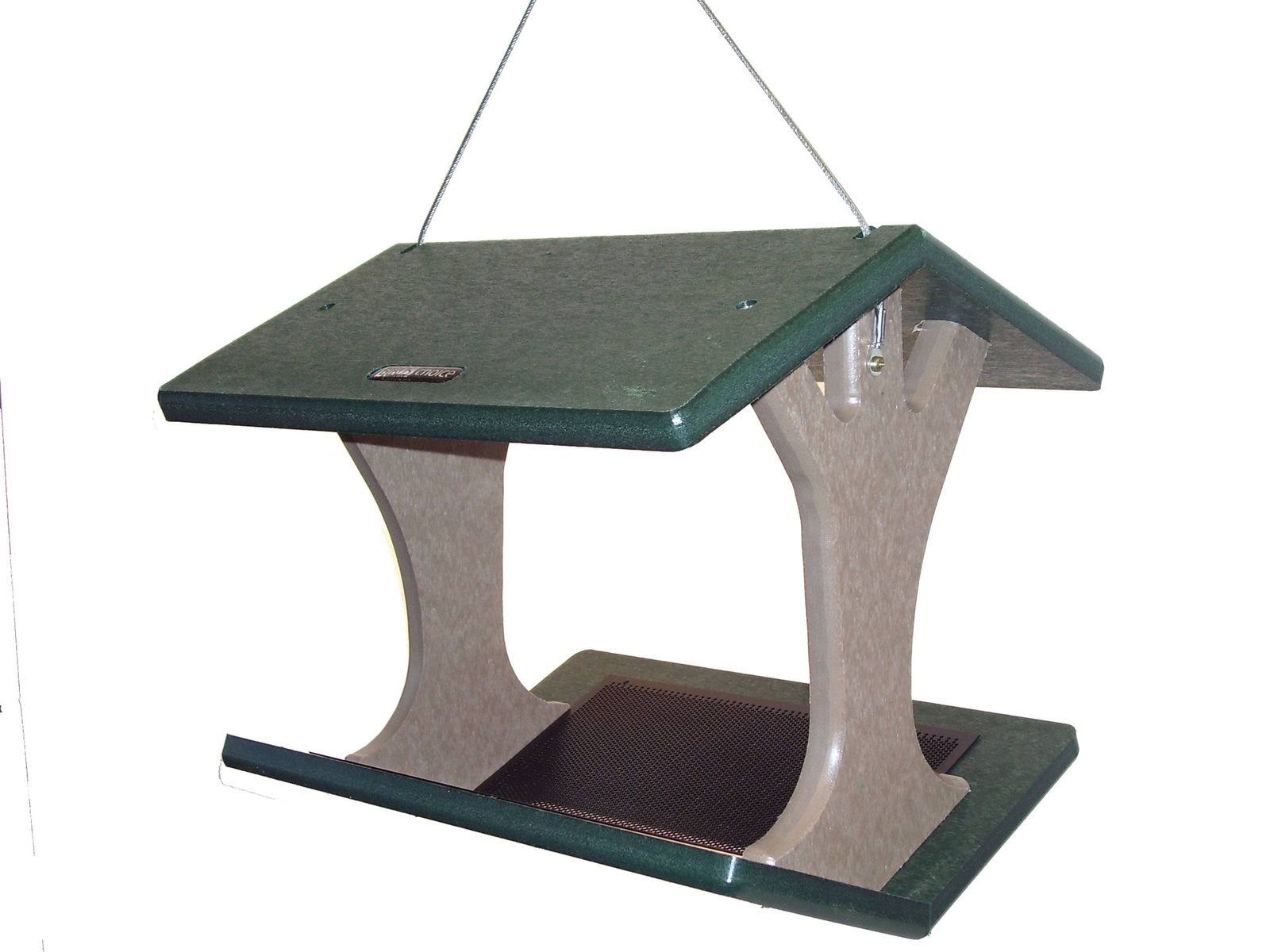 Birds Choice Recycled Hanging Fly Thru Bird Feeder