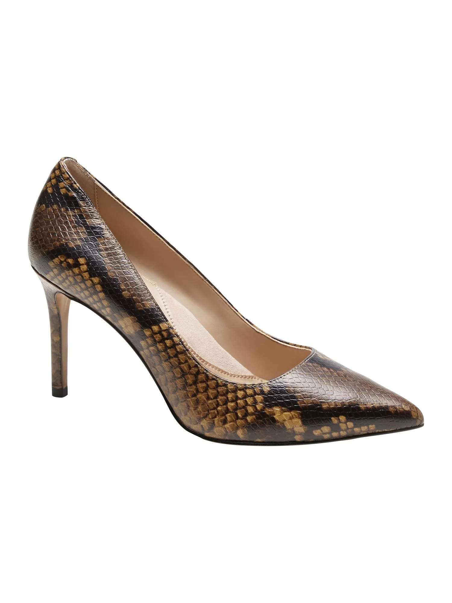 Banana Republic Women's Madison 12-Hour Pump Brown Snakeskin Leather Size 5