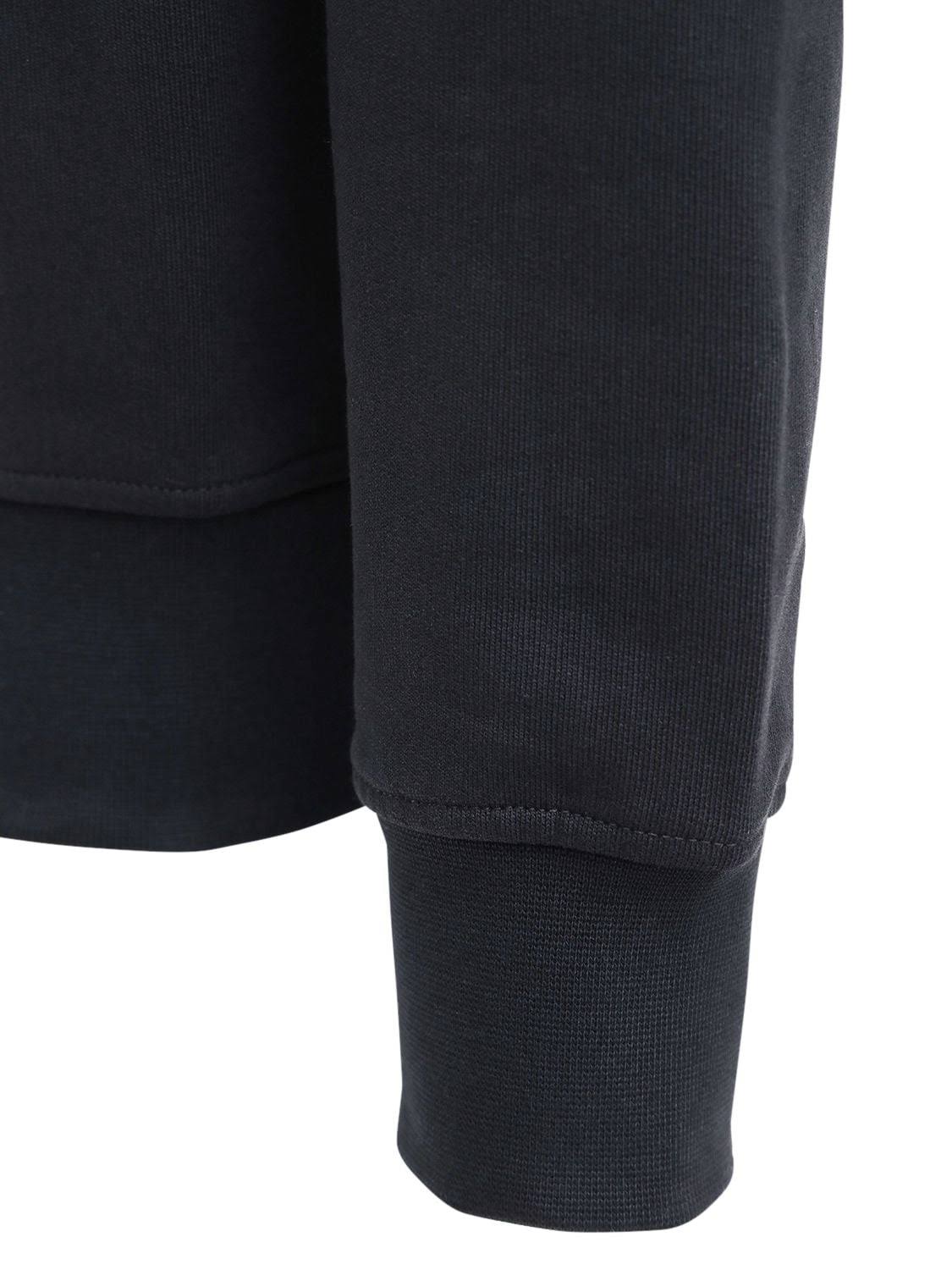 Balmain | Men Logo Print Cotton Jersey Sweatshirt Black Xs