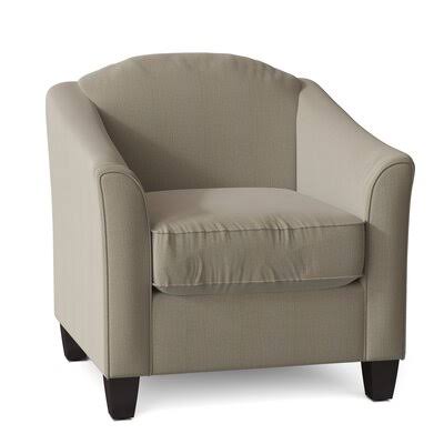 Birkett Armchair Body Fabric: Baet FAWN, Leg Color: Black Walnut