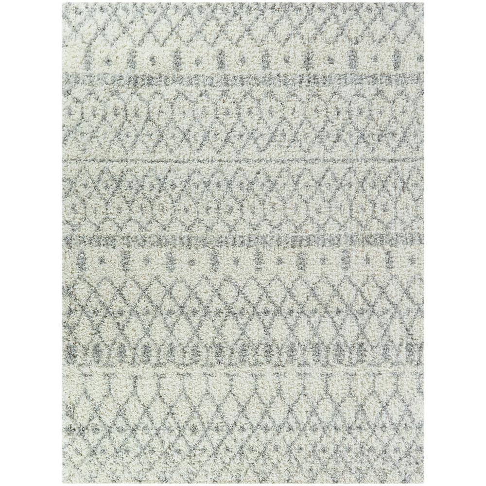 BALTA Dominic Cream/Grey 8 ft. x 10 ft. Moroccan Shag Area Rug