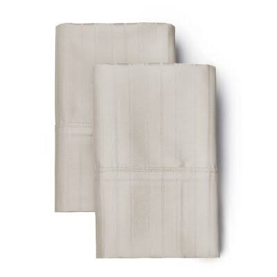 Birch Lane Beale Luxury 500 Thread Count Striped 100% Cotton Sheet Set Size: Twin, Color: Off White