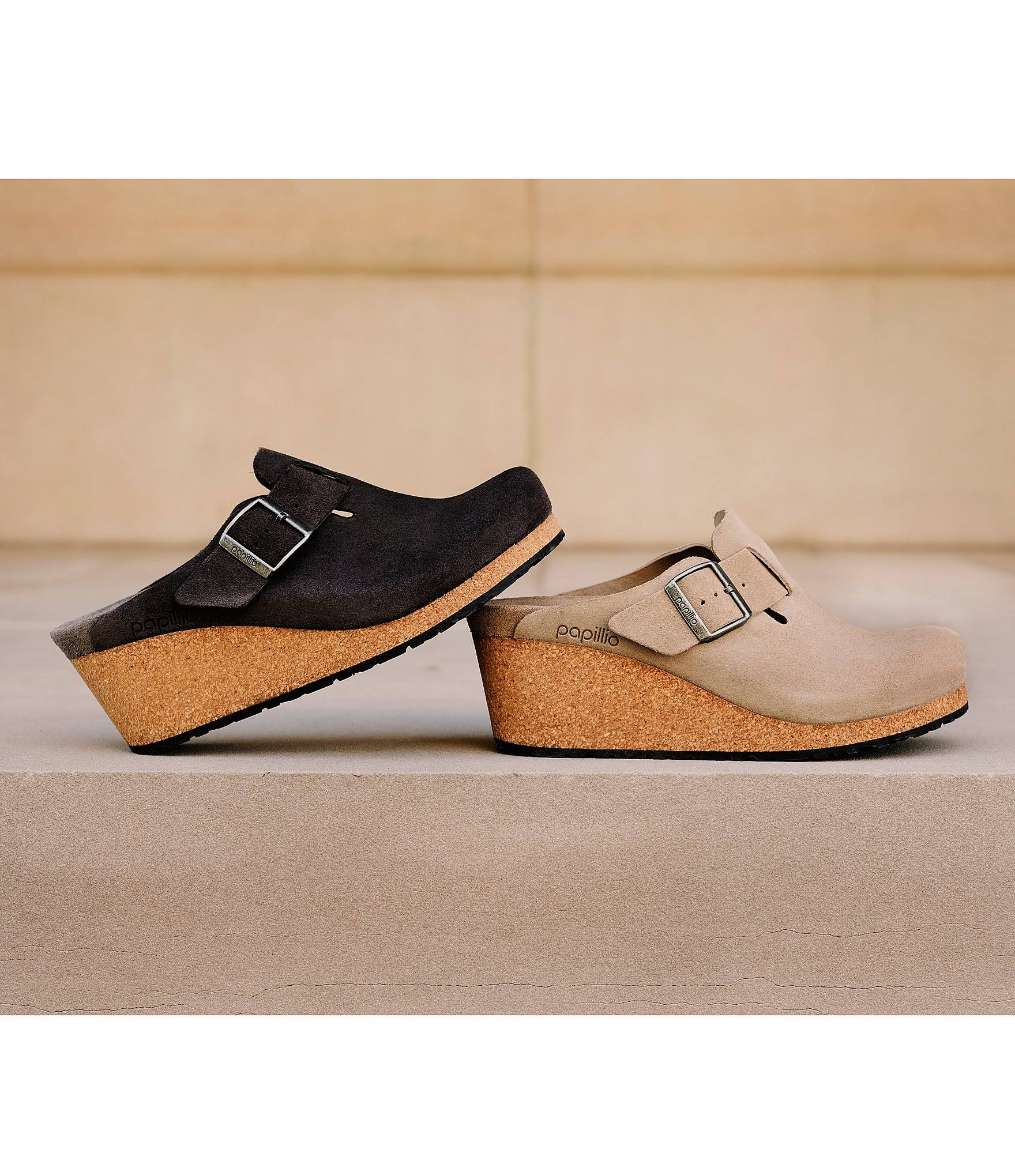 Birkenstock Women's Fanny Taupe Suede Wedge