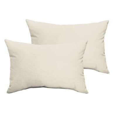 Frierson Outdoor Rectangular Pillow Cover & Insert Birch Lane Color: Ivory, Size: 12x22 x 18x22