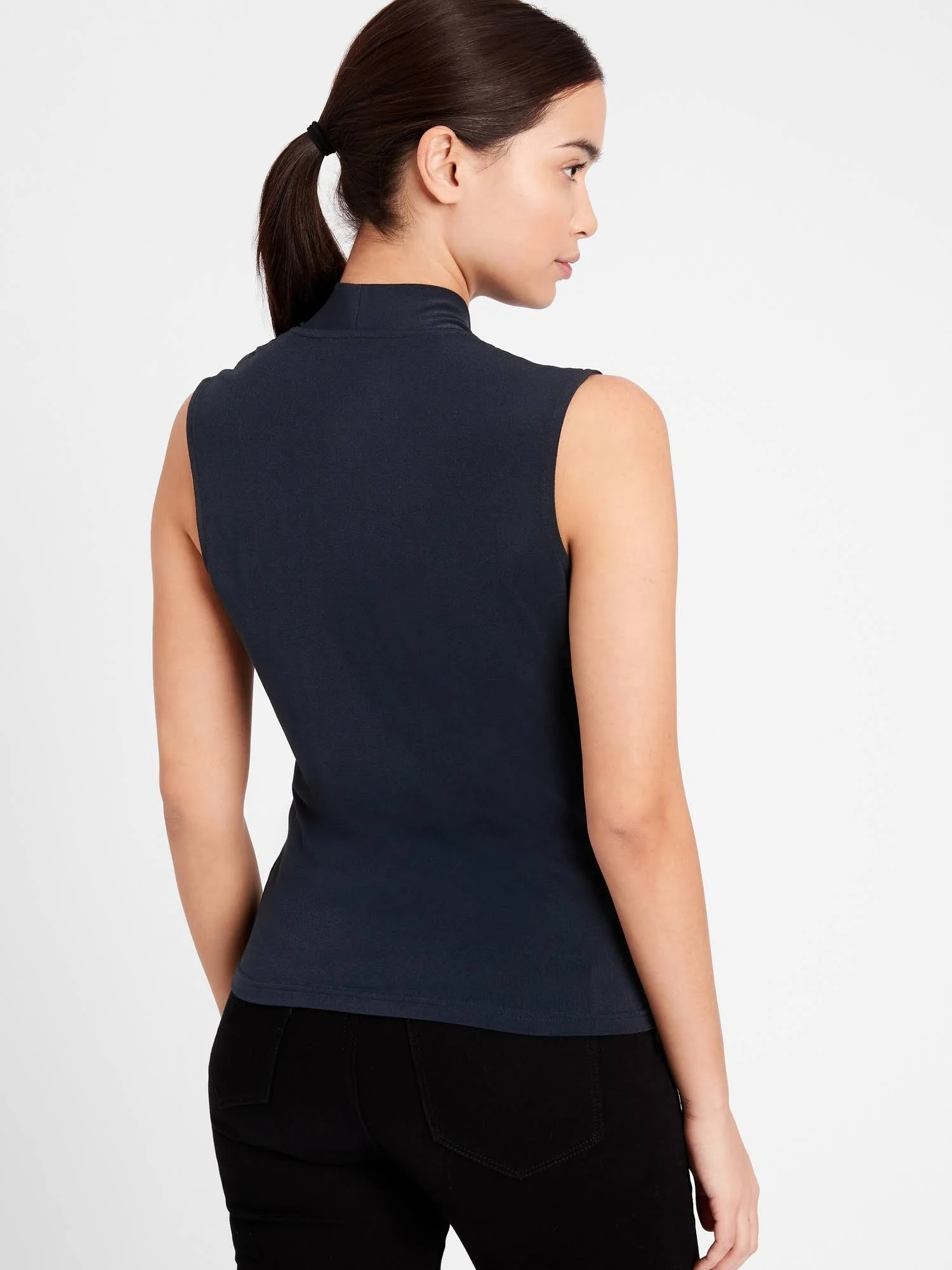 Banana Republic Women's Wrap-effect Top Navy Size Xxs