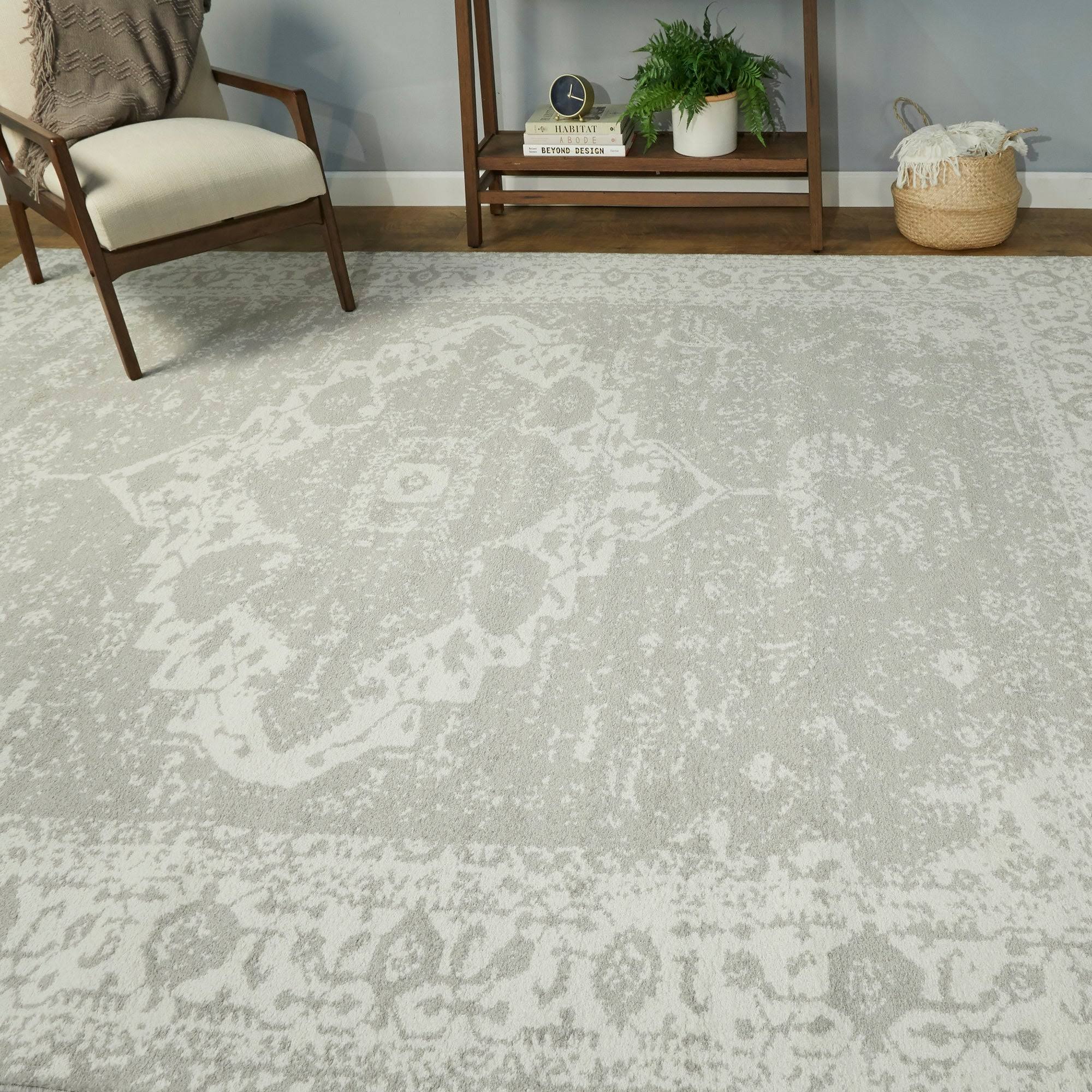Style Selections Keenly Gray/Cream Indoor Area Rug 8 x 10 60741653-8X10
