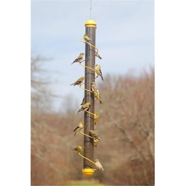 Bird Quest Spiral Nyjer Feeder, Yellow