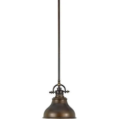 Mueller 1 - Light Single Dome Pendant Beachcrest Home Finish: Palladian Bronze, Size: 9x22 H x 8x22 W x 8x22 D