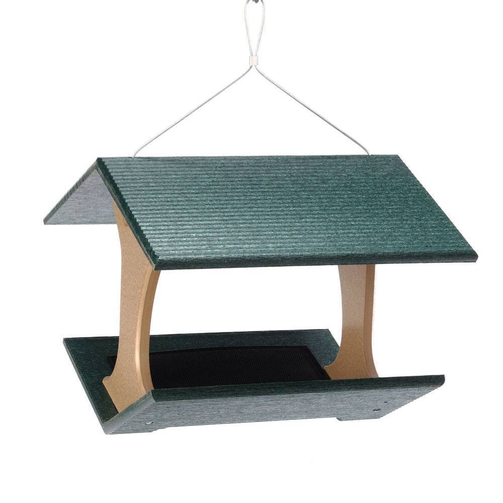 Birds Choice Recycled Hanging Fly Thru Bird Feeder