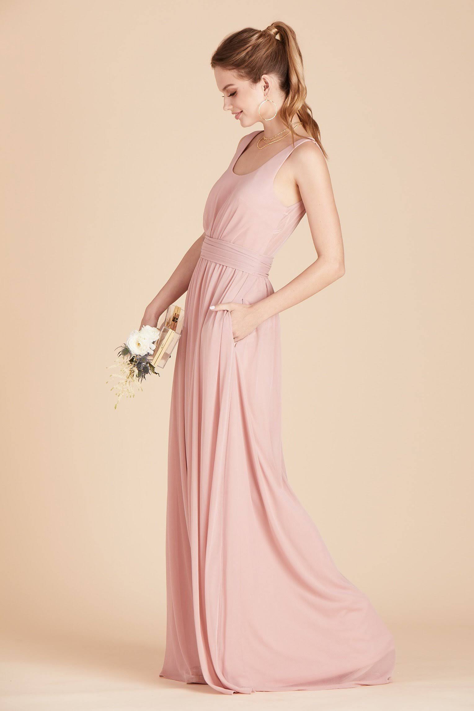 Birdy Grey Jan Bridesmaid Dress in Dusty Rose M / Dusty Rose
