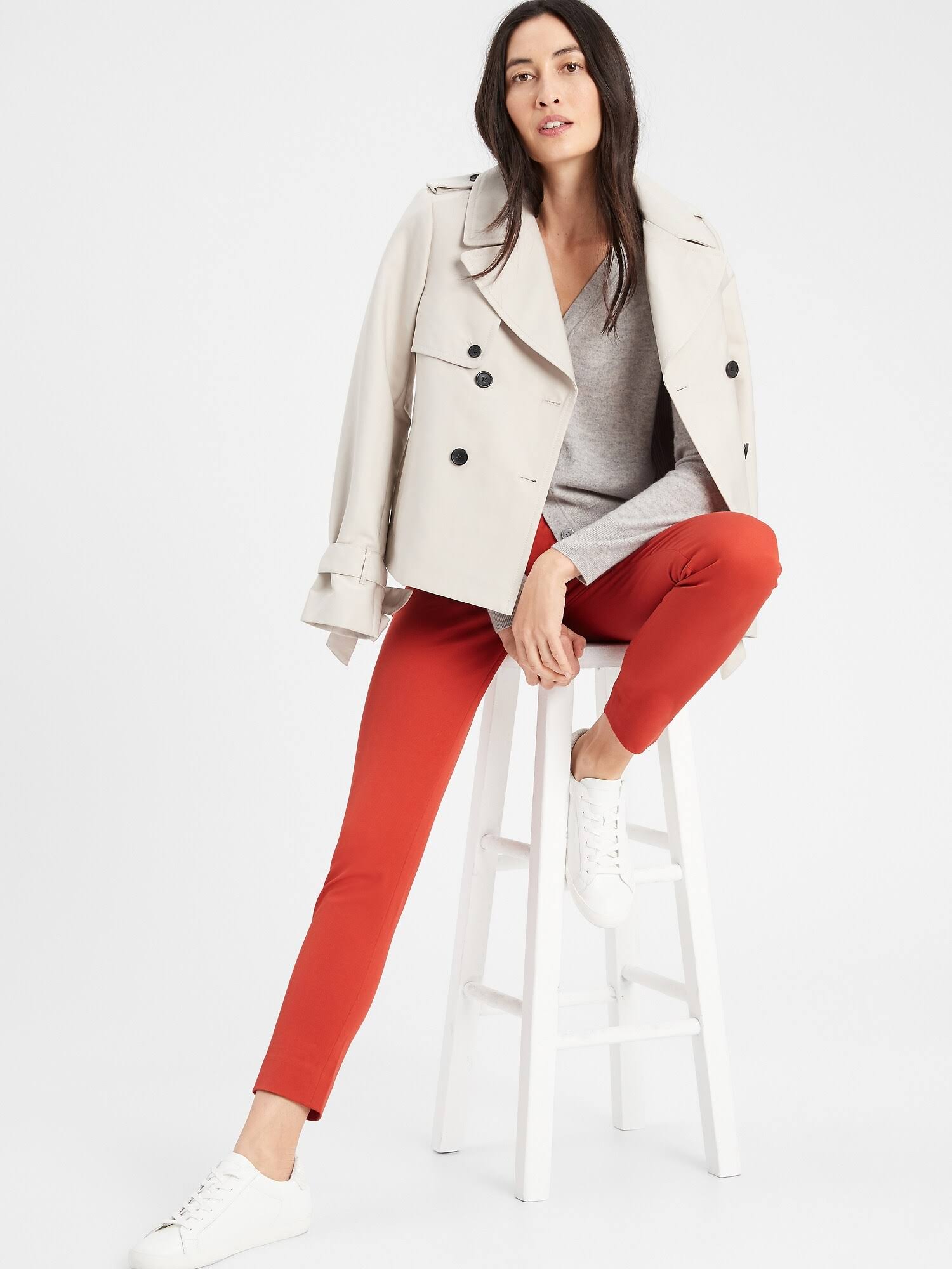 Women's High-Rise Slim Ankle Bi-Stretch Pant