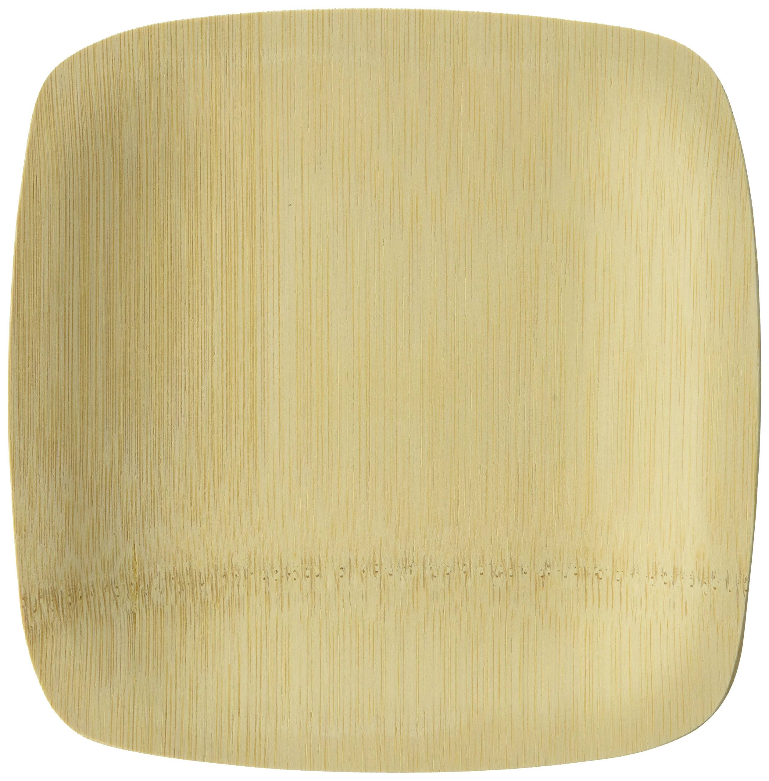Bambu Veneerware Disposable Bamboo Square Plates (Case of 100)