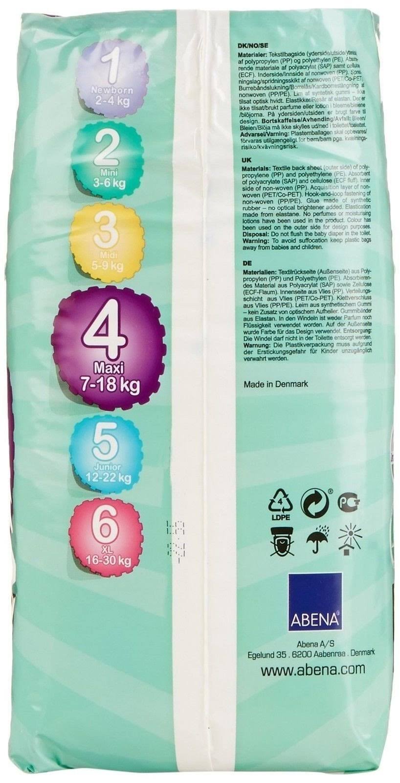 Bambo Nature Premium Eco Friendly Diaper, Size 4 - 180 count