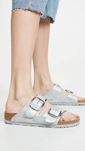 Birkenstock Arizona Big Buckle Washed Metallic Blue / 42 / Narrow