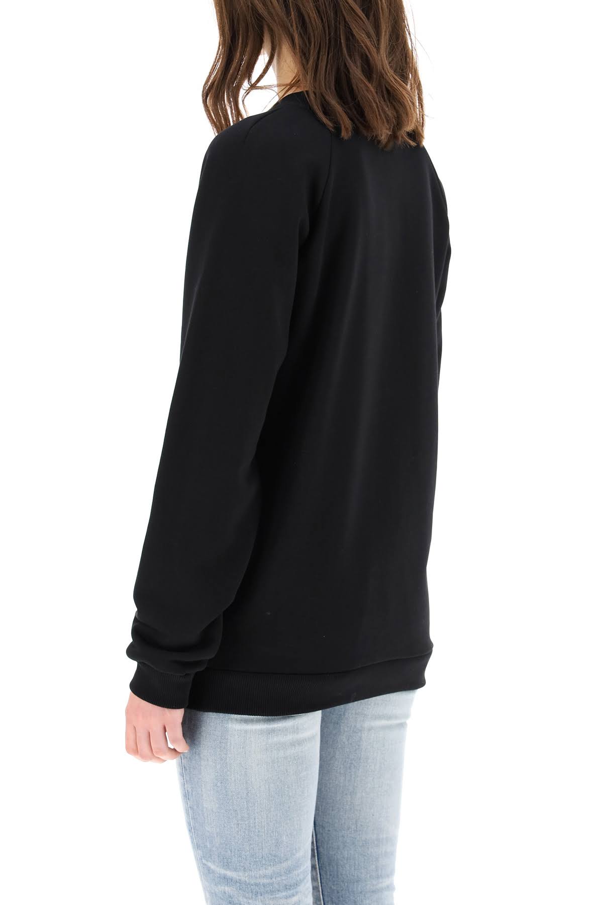 Balmain Logo Cotton Jersey Sweatshirt - Black - Sweatshirts
