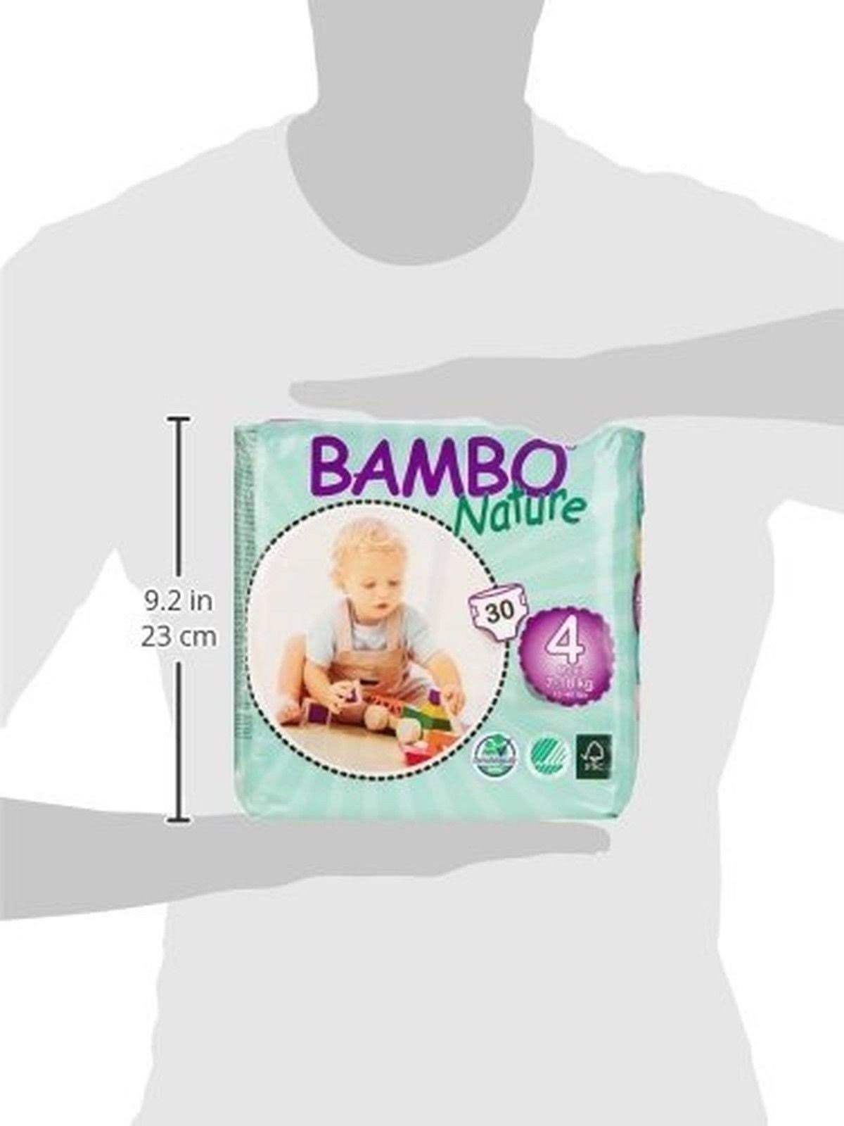Bambo Nature Premium Eco Friendly Diaper, Size 4 - 180 count