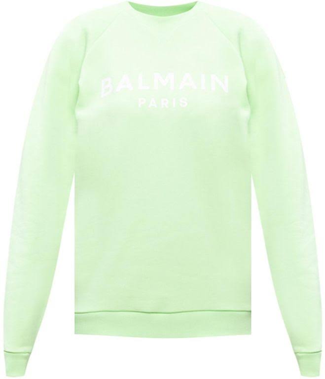 Balmain Branded Sweatshirt Green - Green - Sweatshirts