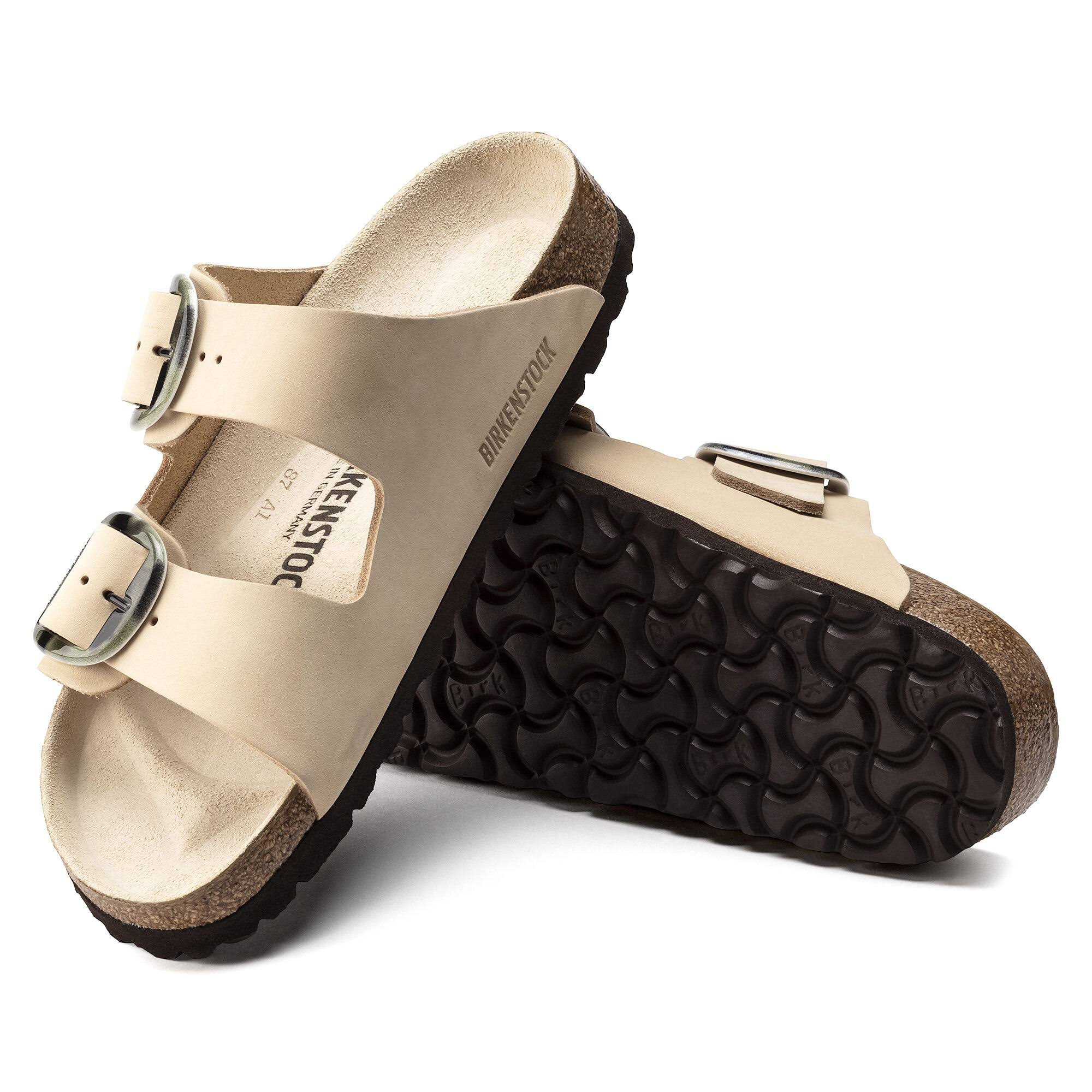 Birkenstock Womens Nubuck Leather Arizona Big Buckle | Almond | 101886