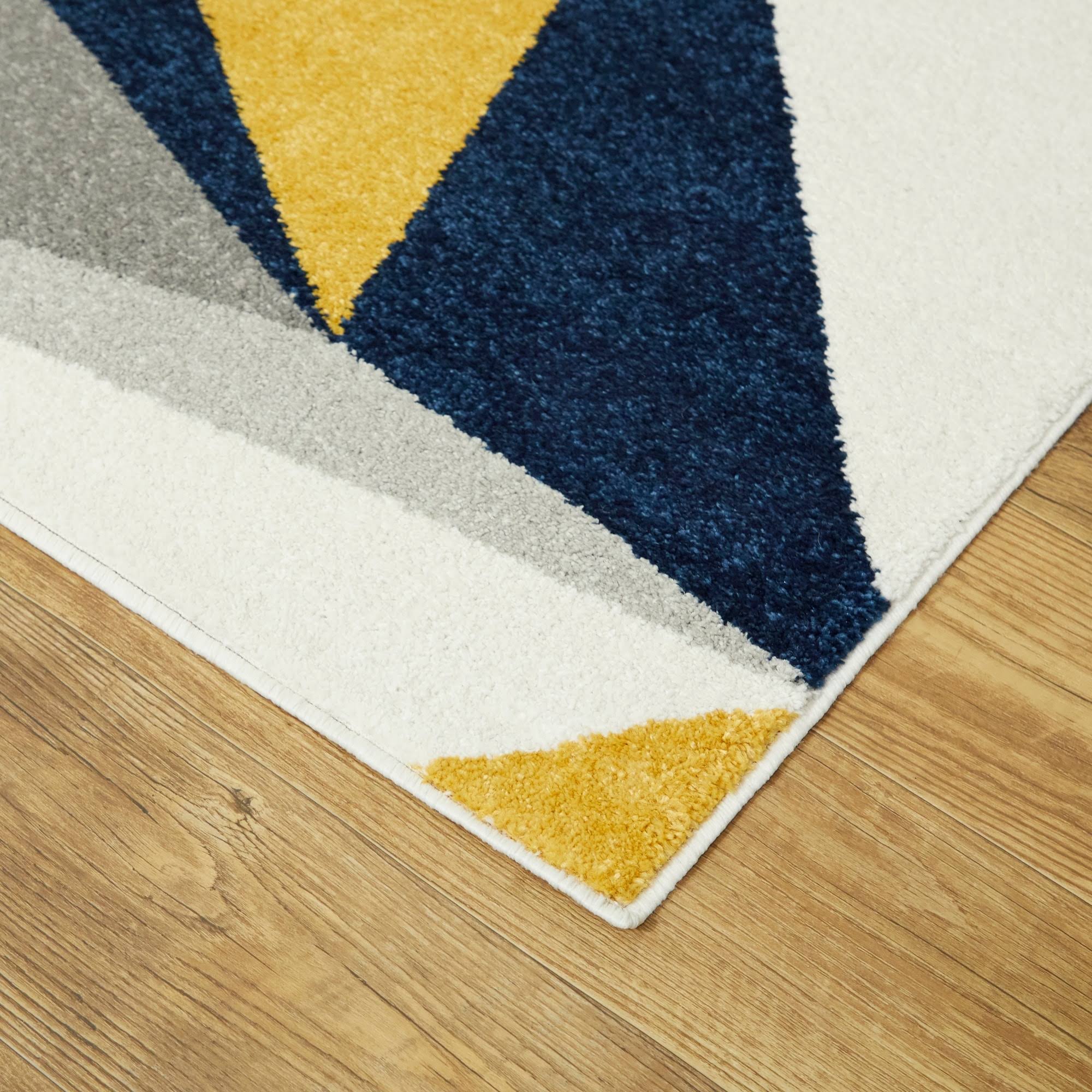 BALTA Jayce Abstract Geometric Navy 8 ft. x 10 ft. Area Rug, Blue