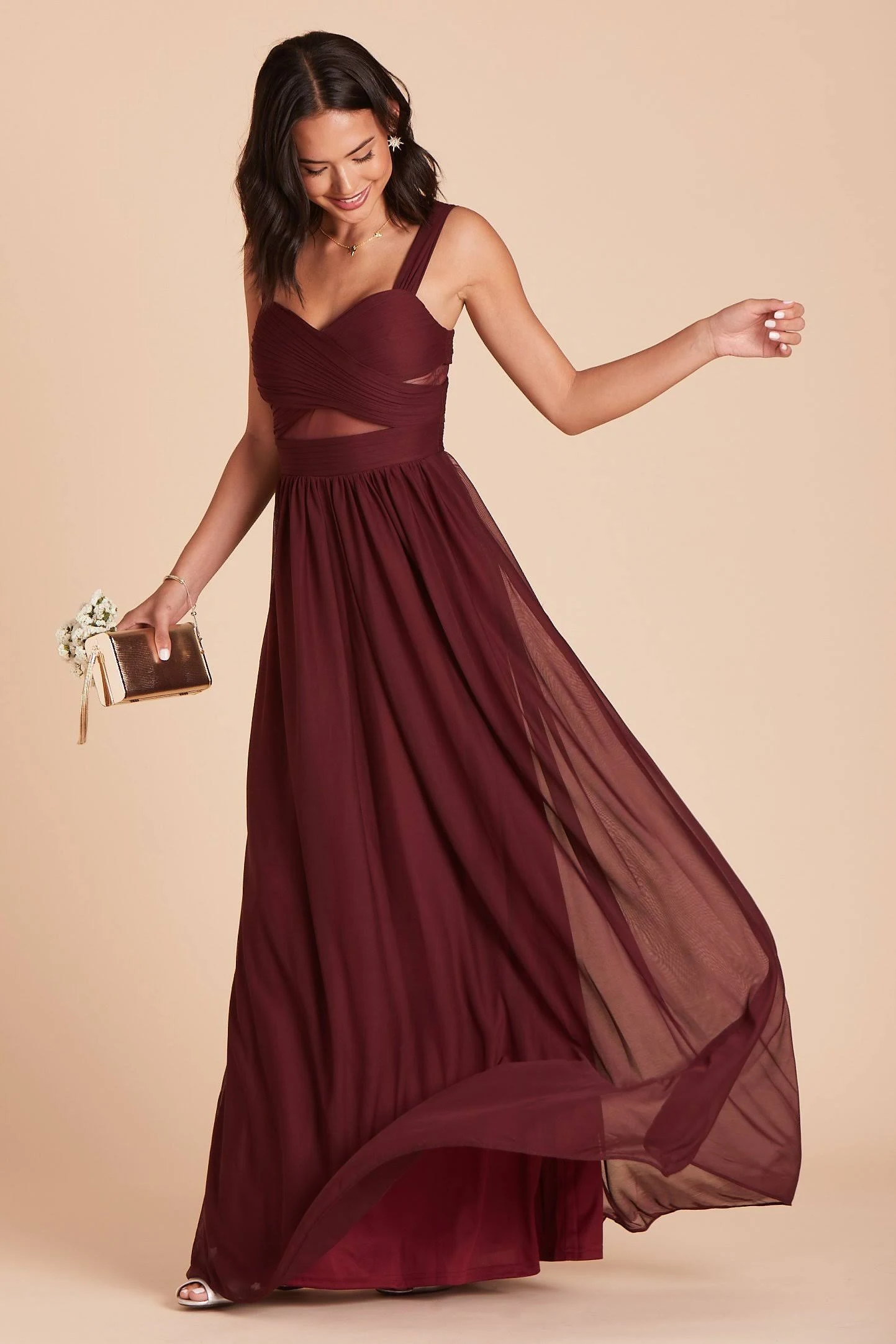 Birdy Grey Elsye Bridesmaid Dress in Cabernet Xs / Cabernet