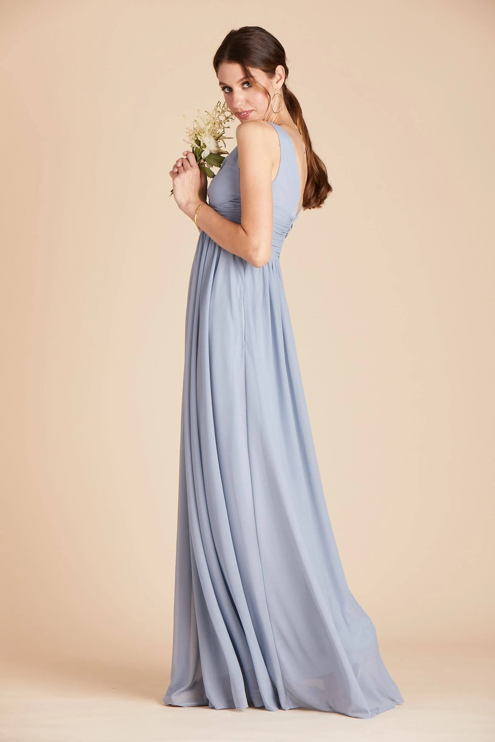 Birdy Grey Lianna Bridesmaid Dress in Dusty Blue M / Dusty Blue