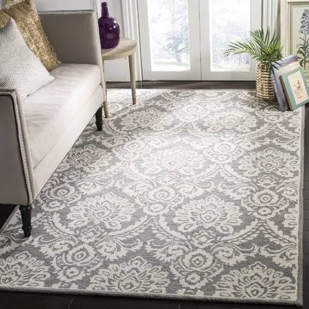 Deidamia Wool Dark Silver/Ivory Area Rug Ophelia & Co. Rug Size: Rectangular 4& x 6&