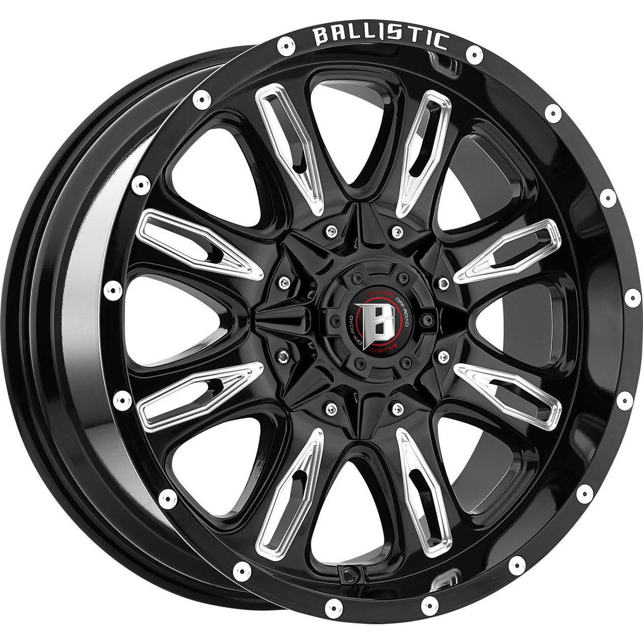 Ballistic 953290865+12GBX - 953 Scythe 20x22 Gloss Black with Milled Windows
