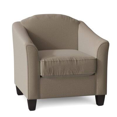Birkett Armchair Body Fabric: Turbo Line, Leg Color: Black Walnut