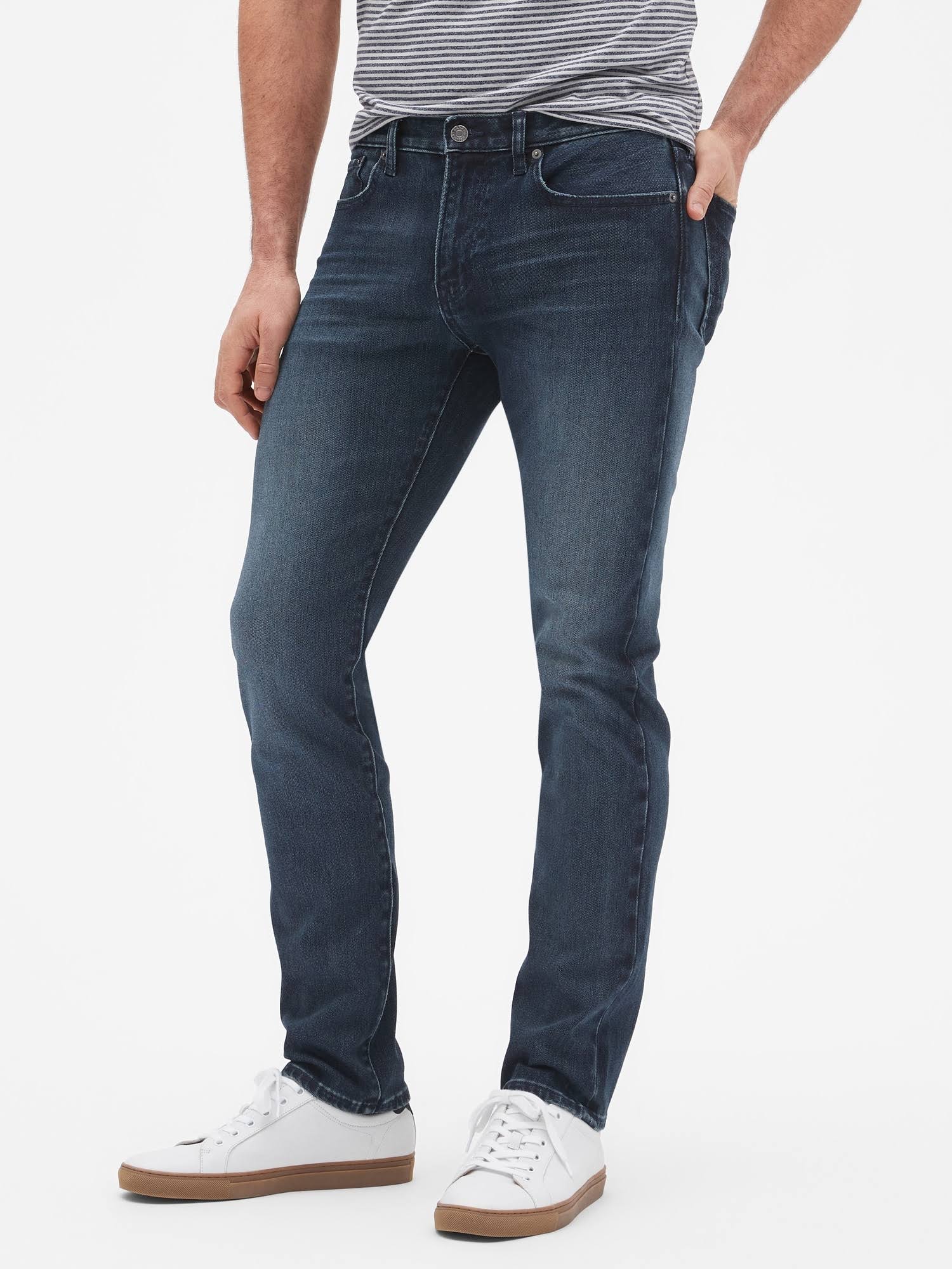 Banana Republic Factory Men's Premium Performance Stretch Distressed Jean Distressed Authentic Regular Size 28W