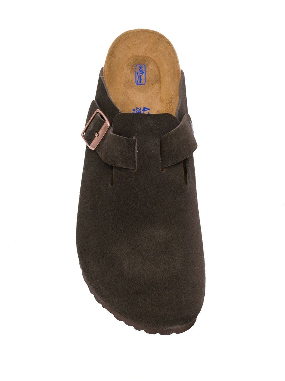 Birkenstock Boston Suede Leather Slippers - Brown - Slippers
