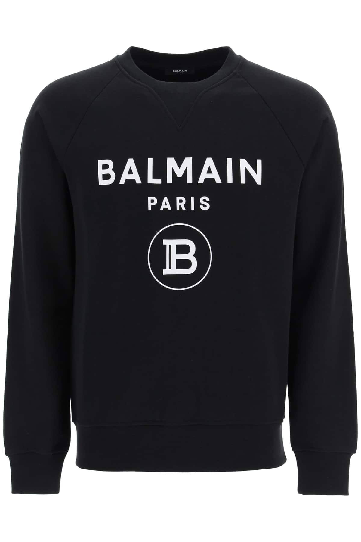 Balmain Sweatshirt with Logo - Black - Sweatshirts