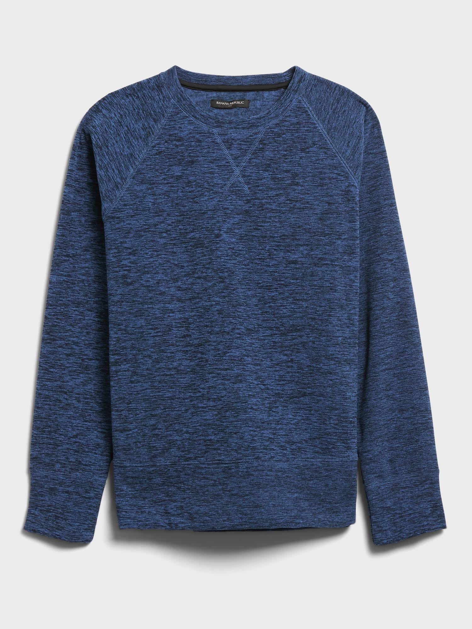 Banana Republic Men's Arctic Fleece Raglan Sweatshirt Twilight Navy Size S