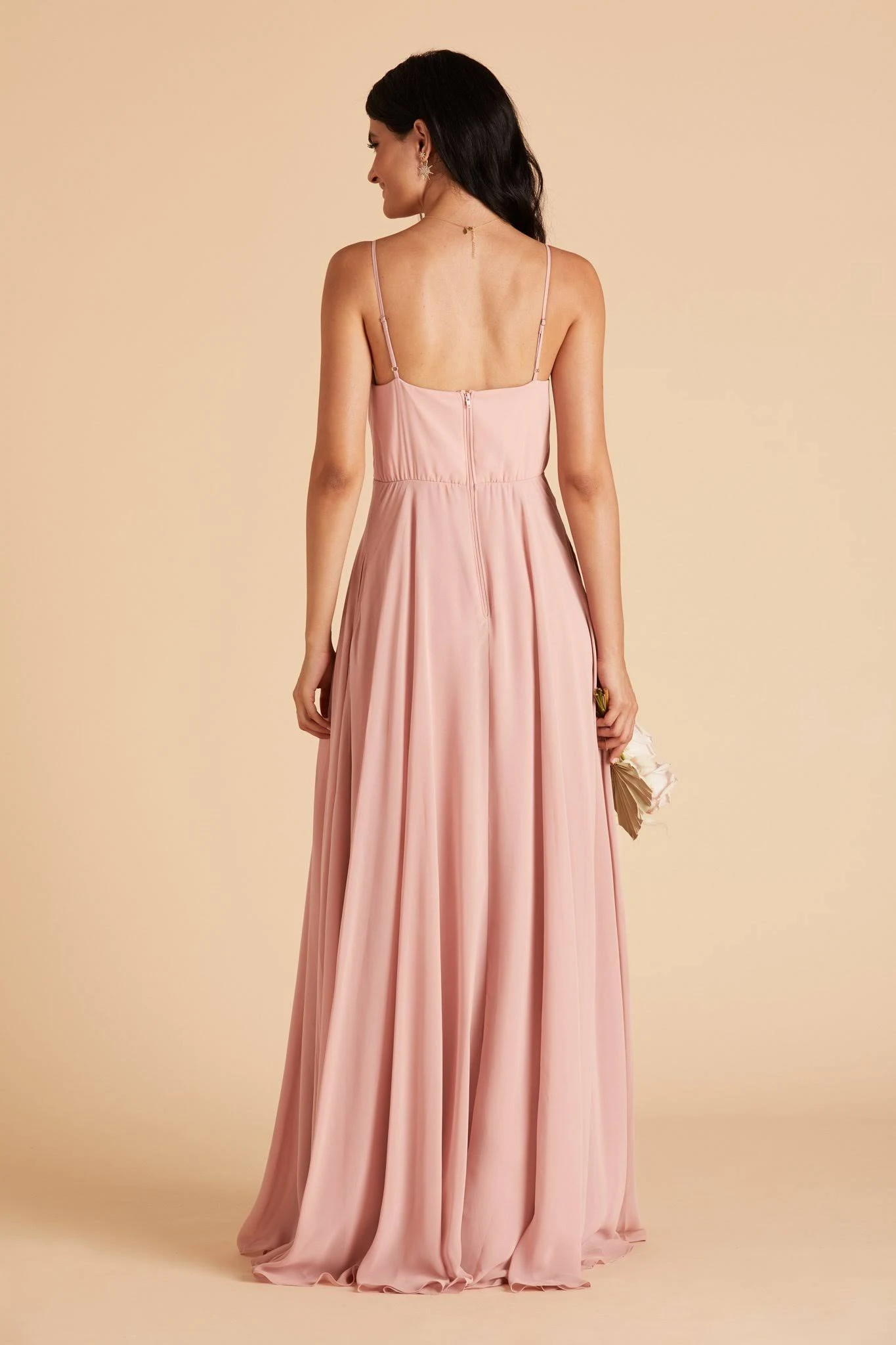 Kaia Chiffon Bridesmaid Dress in Rose Quartz M / Rose Quartz