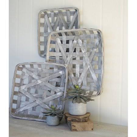 3 Piece Wicker/Rattan Basket Set August Grove Color: Gray