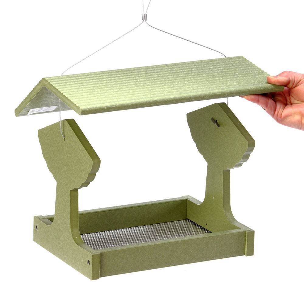 Bird's Choice Green Solutions Fly-Thru Feeder - Green