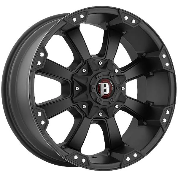20x9 Ballistic Offroad 845 Morax Flat Black 8x165.1 (8x6.5) -12mm