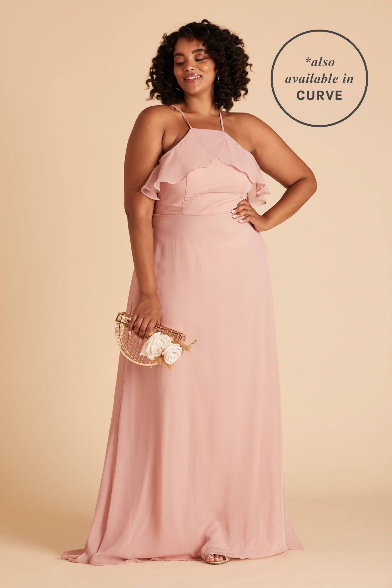 Jules Chiffon Bridesmaid Dress in Dusty Rose XL / Dusty Rose