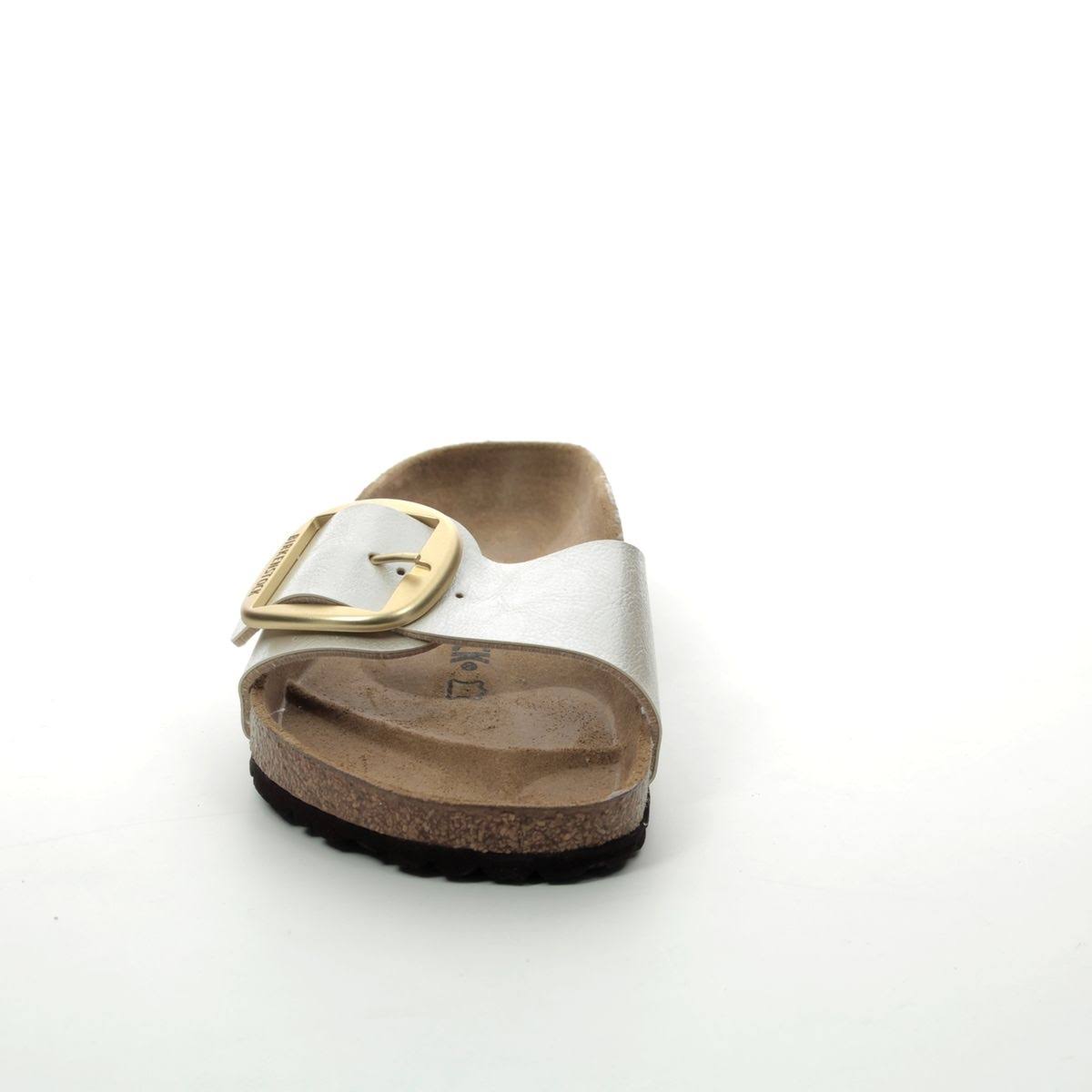 Birkenstock Madrid Buckle Oyster Womens Slide Sandals 1015278