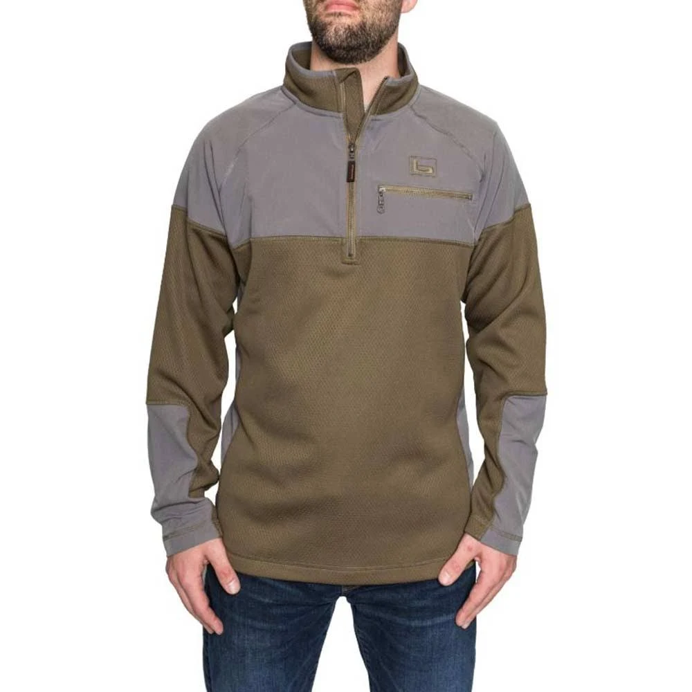 Banded Southern Pines 1/4 Zip Pullover, Size: Medium, Green