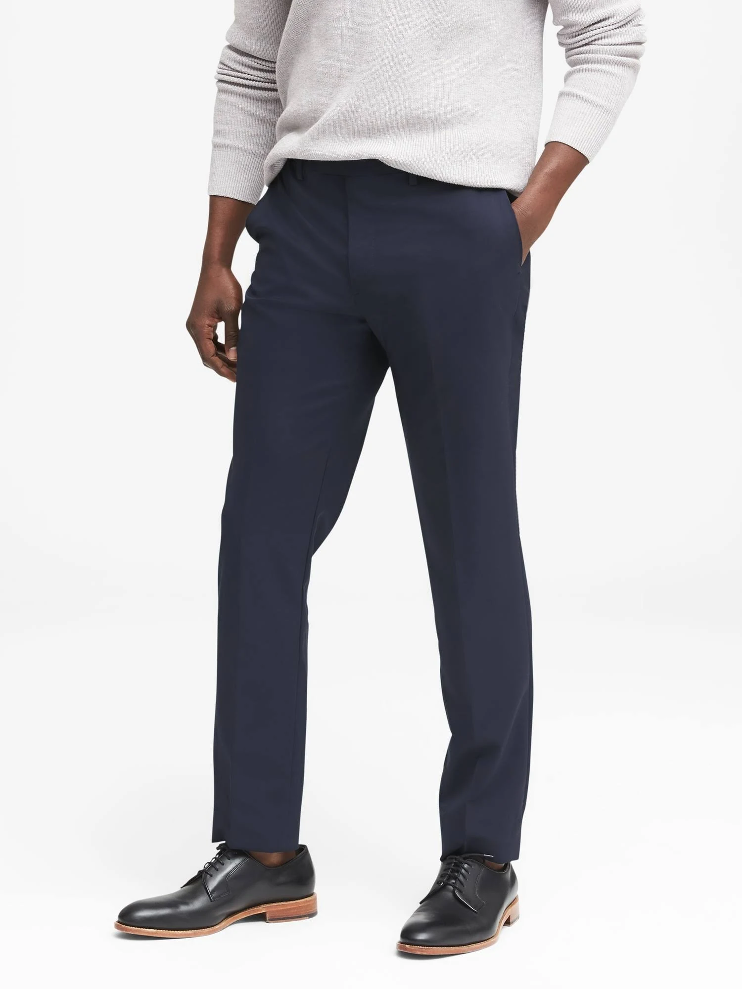 Banana Republic Men's Slim Solid Italian Wool Suit Pant Navy Size 32W 30L